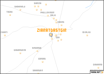 map of Ziārat Dastgīr