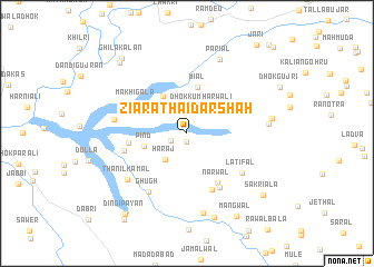 map of Ziārat Haidar Shāh