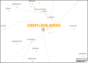 map of Ziārat Laka Lahrāni