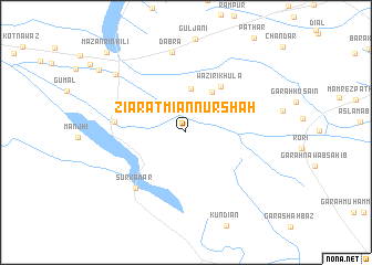 map of Ziārat Miān Nūr Shāh