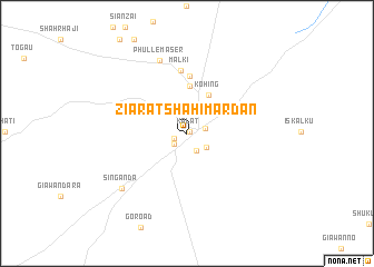 map of Ziārat Shāh-i-Mardān