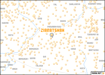 map of Ziārat Shāh