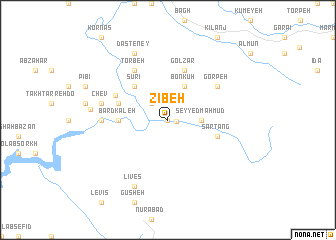 map of Zībeh