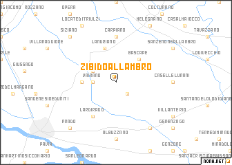 map of Zibido al Lambro