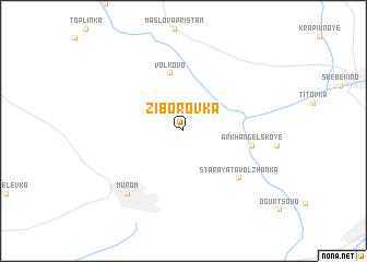 map of Ziborovka