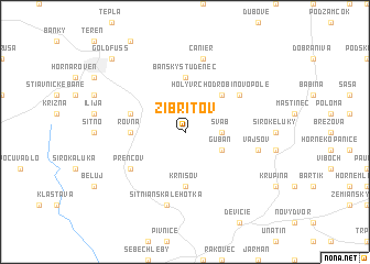 map of Žibritov