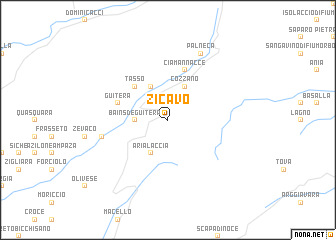 map of Zicavo