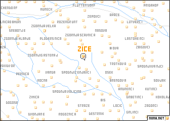map of Žice