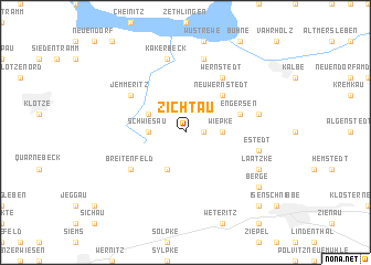 map of Zichtau