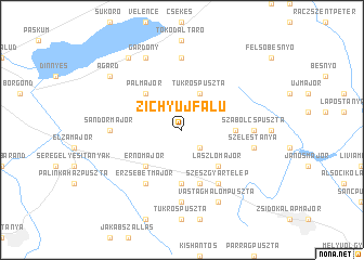 map of Zichyújfalu