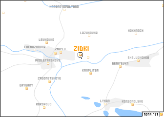 map of Zidʼki