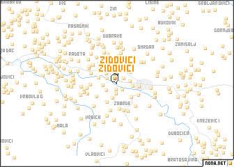 map of Židovići