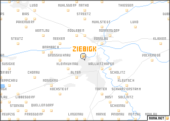 map of Ziebigk