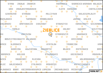 map of Zięblice