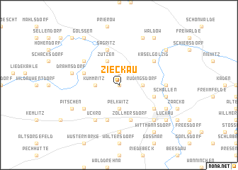 map of Zieckau