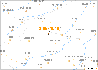 map of Ziedkalne