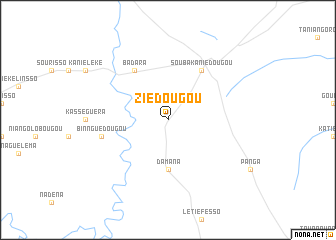 map of Ziédougou