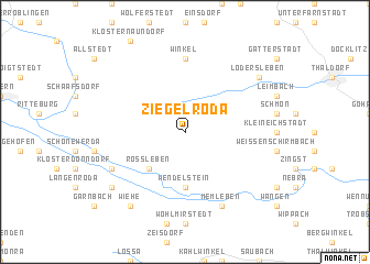 map of Ziegelroda