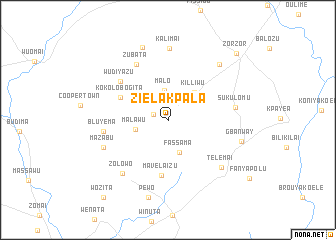 map of Zielakpala