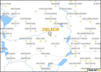 map of Zielęcin