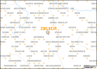 map of Zielęcin