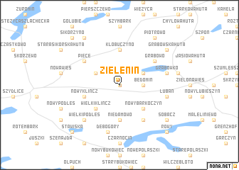 map of Zielenin