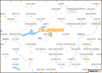 map of Zielona Góra