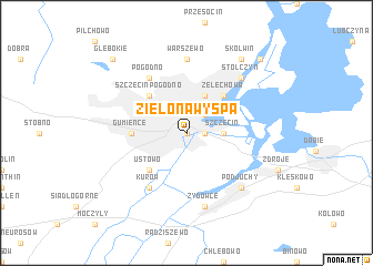 map of Zielona Wyspa