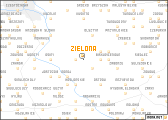 map of Zielona