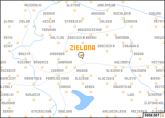 map of Zielona