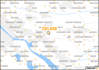 map of Zielona