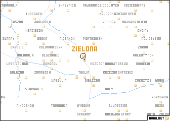 map of Zielona