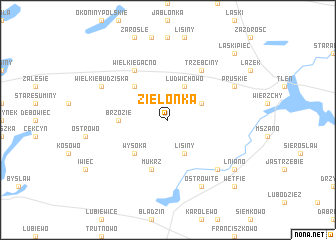 map of Zielonka