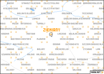 map of Ziemiany