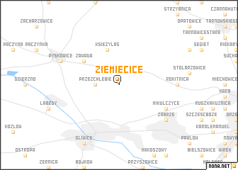 map of Ziemięcice