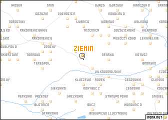 map of Ziemin