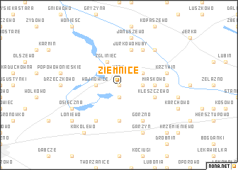 map of Ziemnice