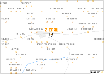 map of Zienau