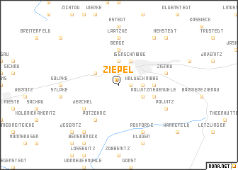 map of Ziepel