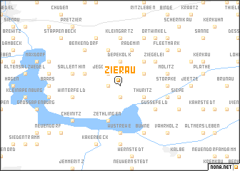 map of Zierau