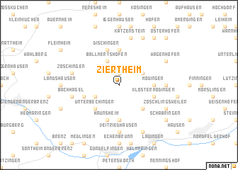 map of Ziertheim