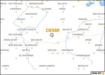 map of Ziesar