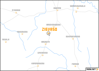 map of Ziévaso