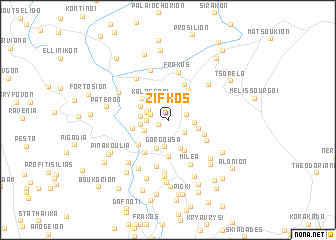 map of Zífkos