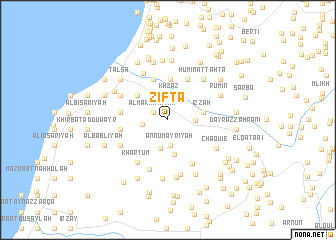 map of Ziftā