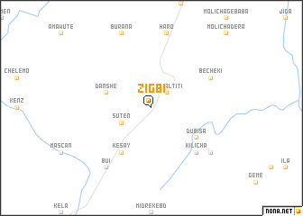 map of Zigbī
