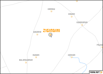 map of Zigindimi