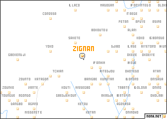 map of Zignan