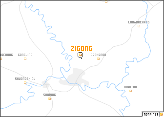 map of Zigong