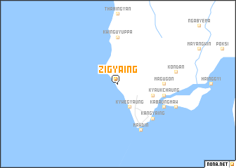 map of Zigyaing
